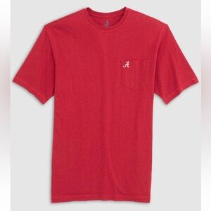 University Alabama Johnnie-O Tyler Crewneck T-Shirt (Script A) Crimson Red